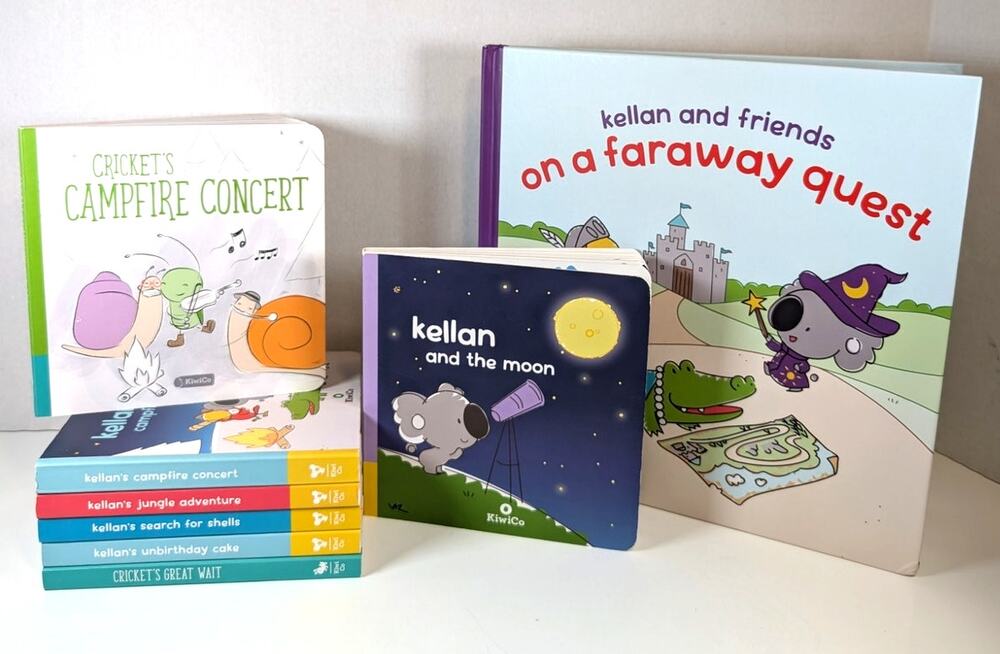 Kellan and Friends KiwiCo 8 Board Book Lot Early Learning Stories Cricket